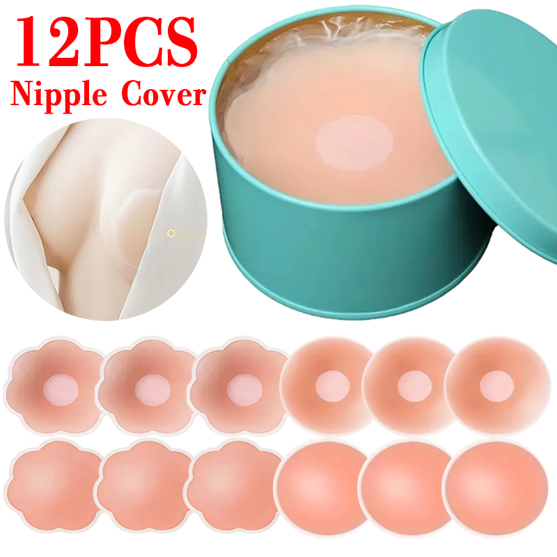 Nipple Cover Pasties - 6/12PCS Perekat Dada Tak Terlihat, Stiker