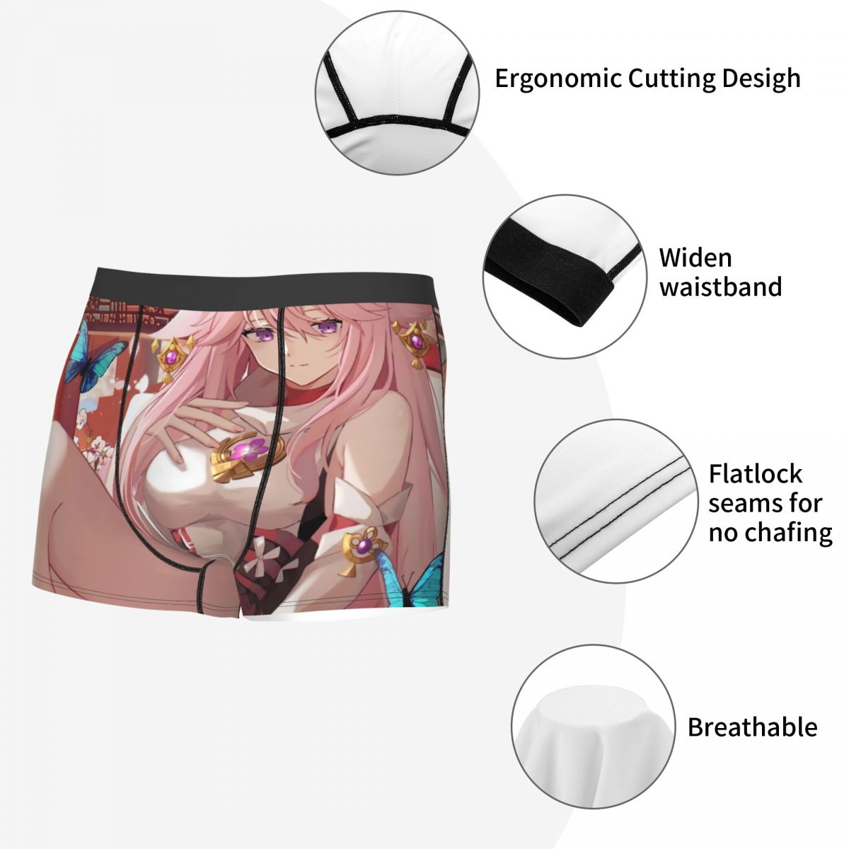 Genshin Impact Yae Miko Celana - Boyshort Underwear ulasan dan harga