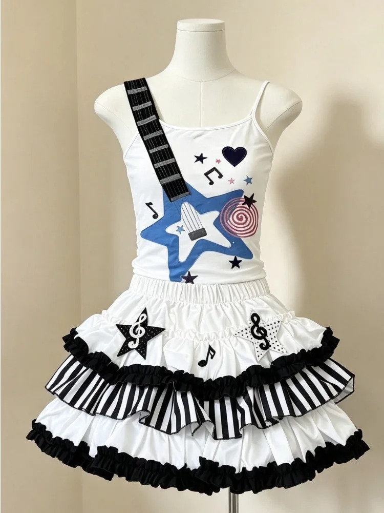 Set Dua Potong Gaya Harajuku R - Cami Top Lace ulasan dan harga